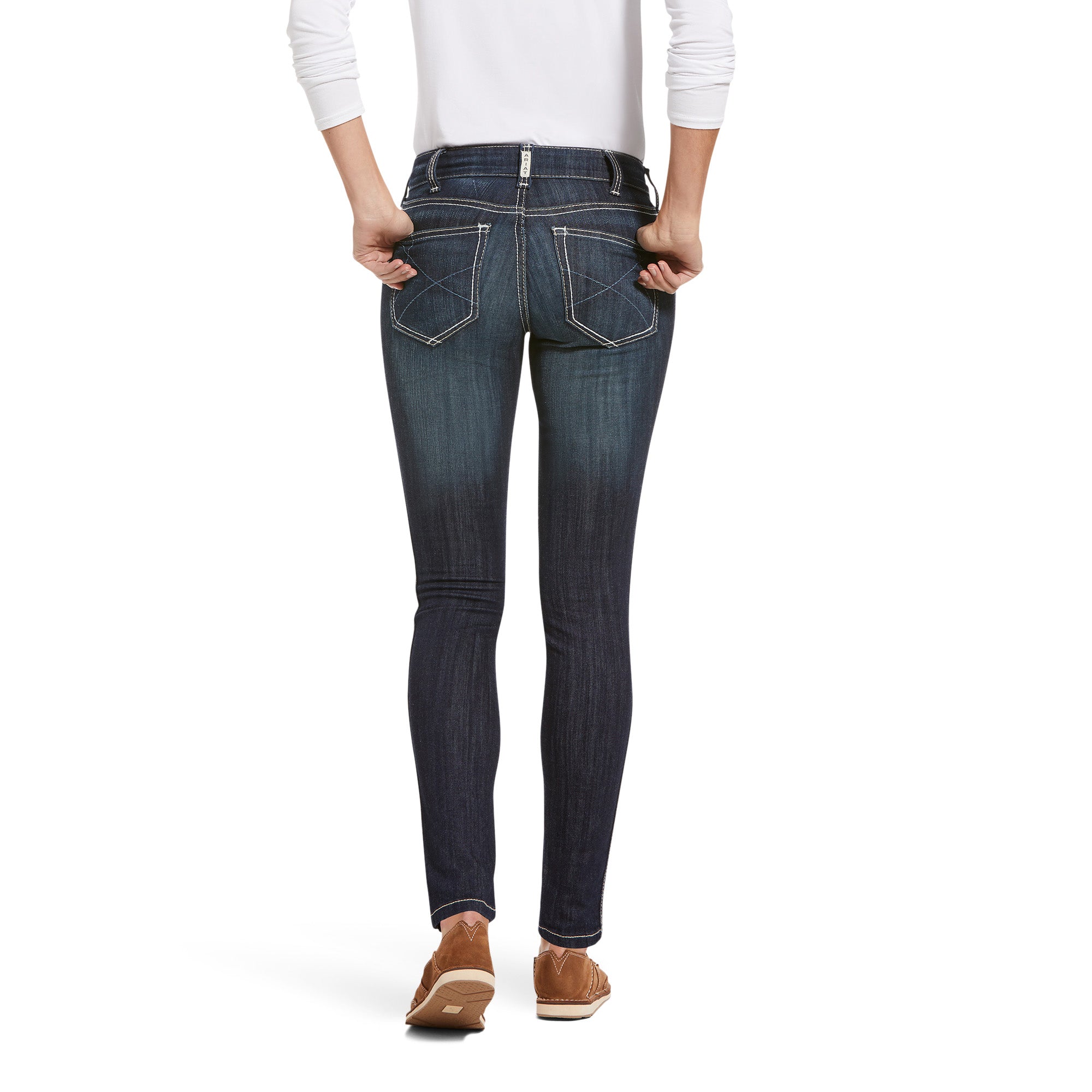 Ariat Womens R.E.A.L Mid Rise Ella Skinny Jeans