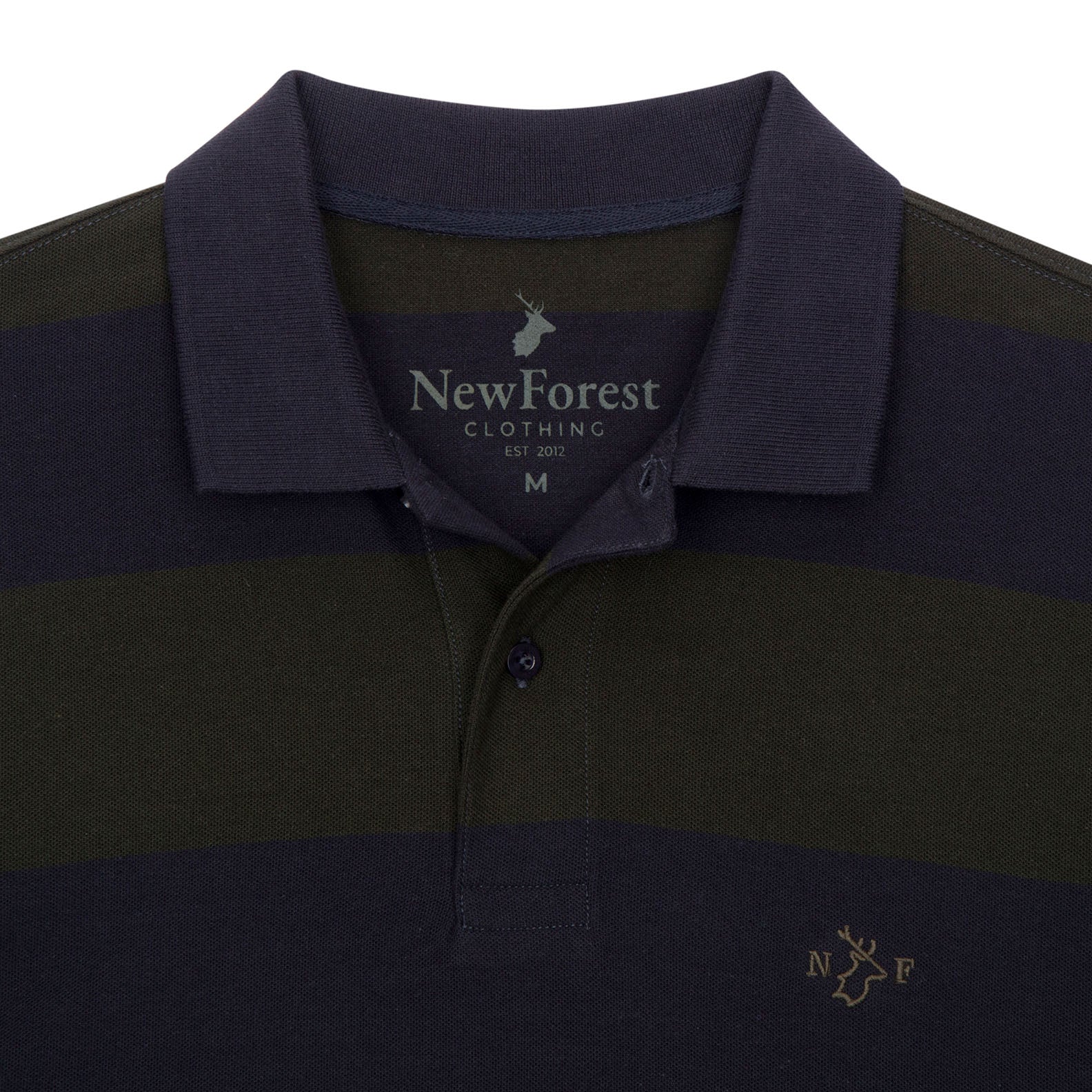 New Forest Stripe Pique Polo Shirt