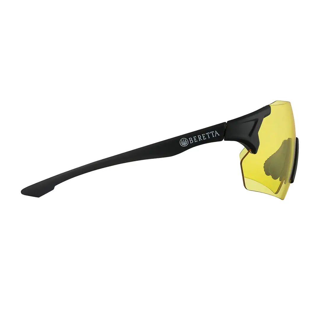 Black-framed yellow-lensed sports glasses from Beretta Challenge EVO Eyeglasses