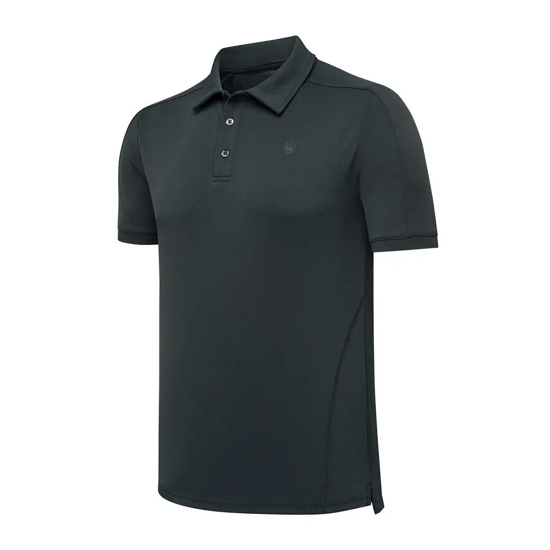 Beretta Champions Edge polo: dark gray short-sleeve for hunting outdoors