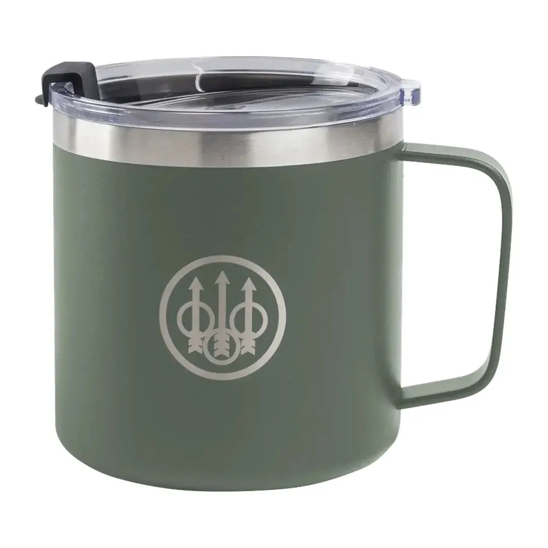 Olive green Beretta Coffee Mug with lid perfect for your daily coffee dose