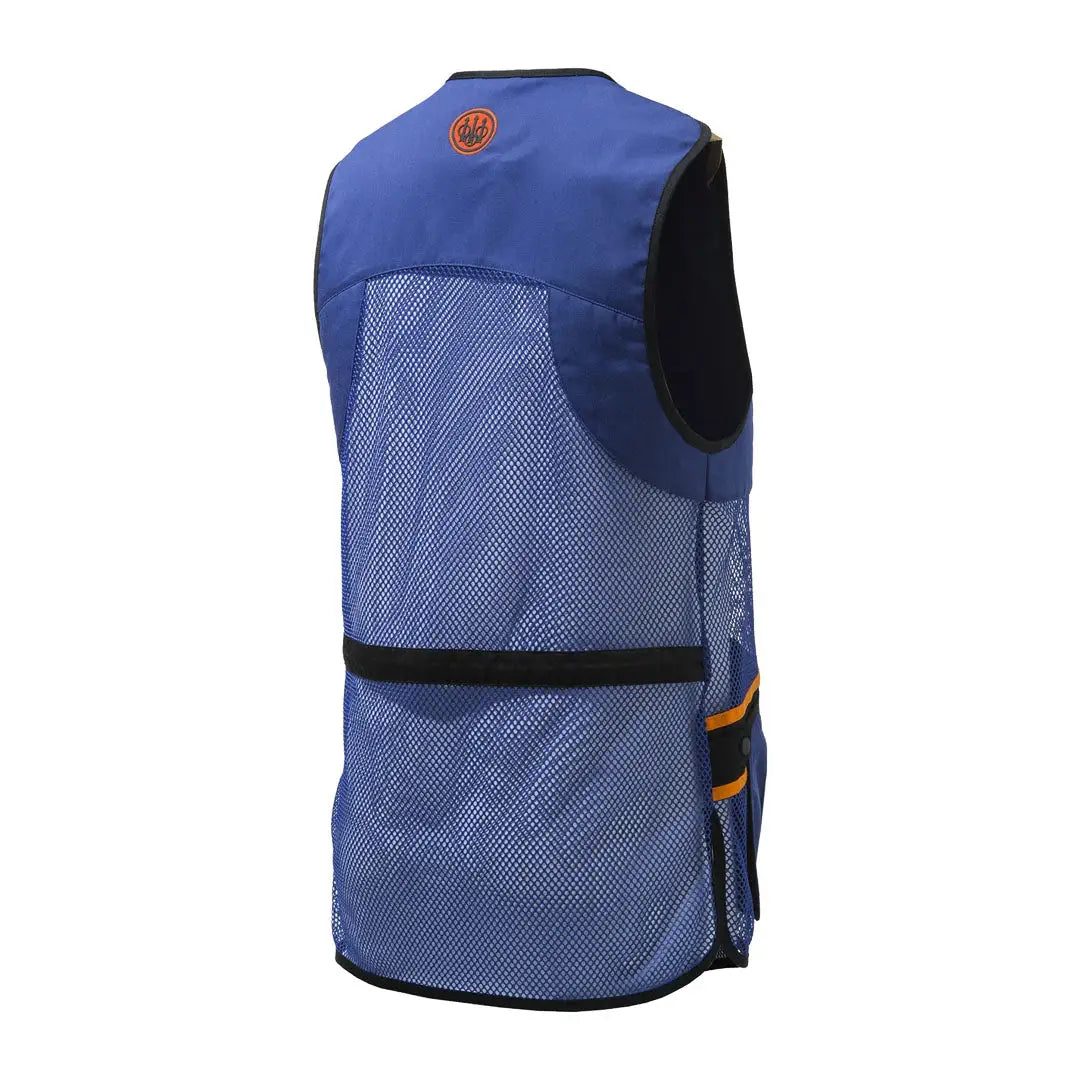 Blue mesh shooting vest by Beretta, perfect for comfortable and stylish shooting