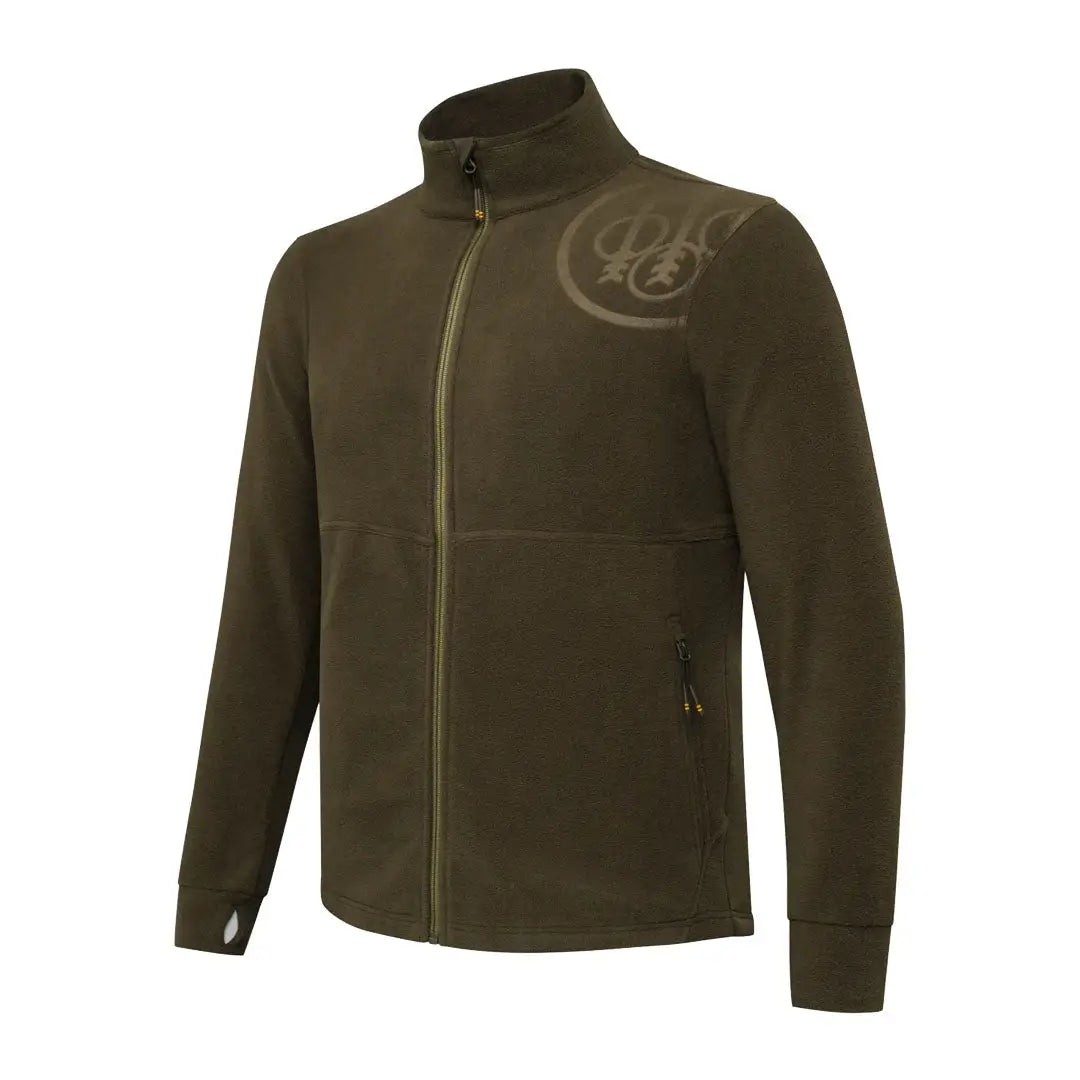 Olive green zip-up jacket from Beretta HP Logo Full Zip Fleece for country hunting outdoors