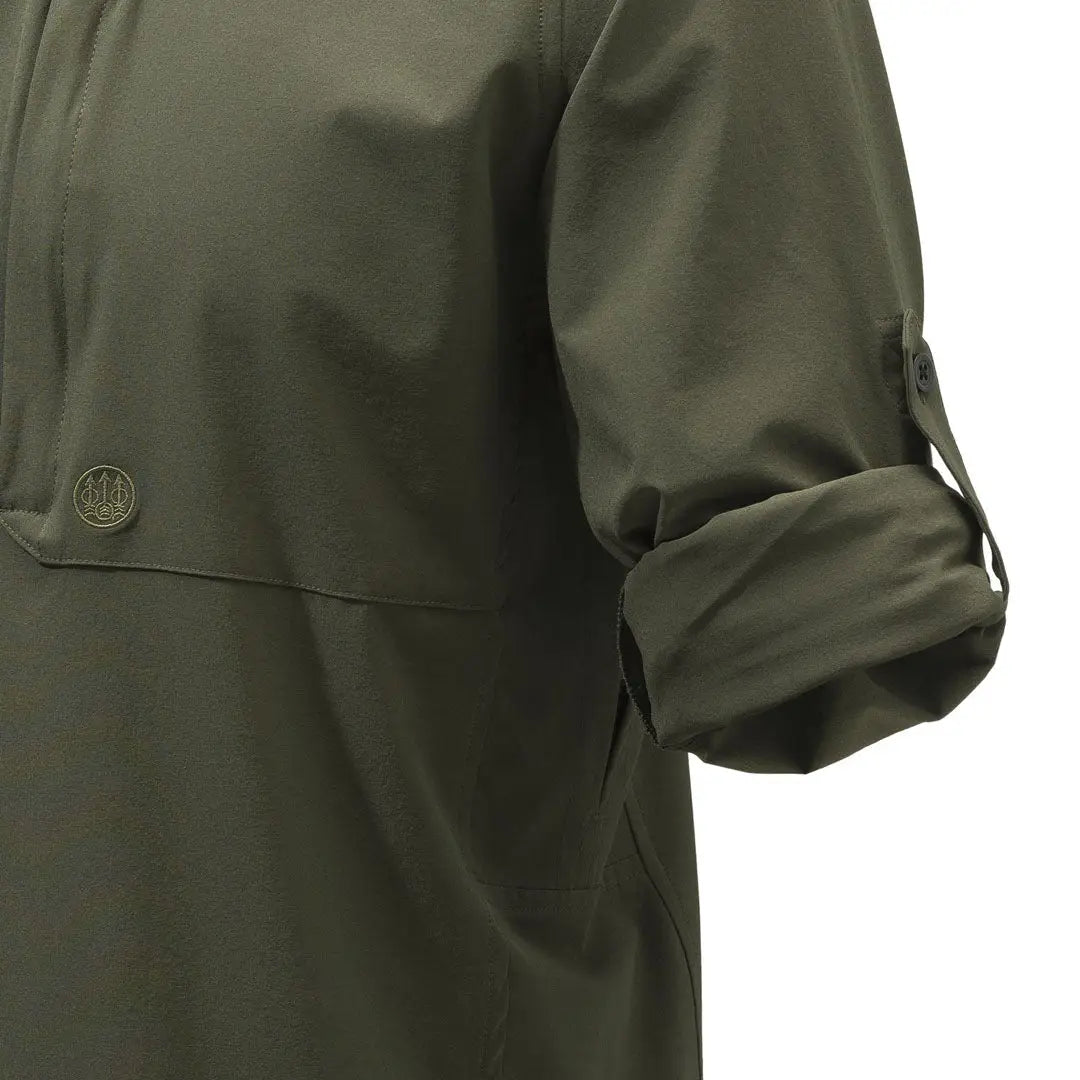 Beretta plain lightweight shirt in olive green waterproof jacket style