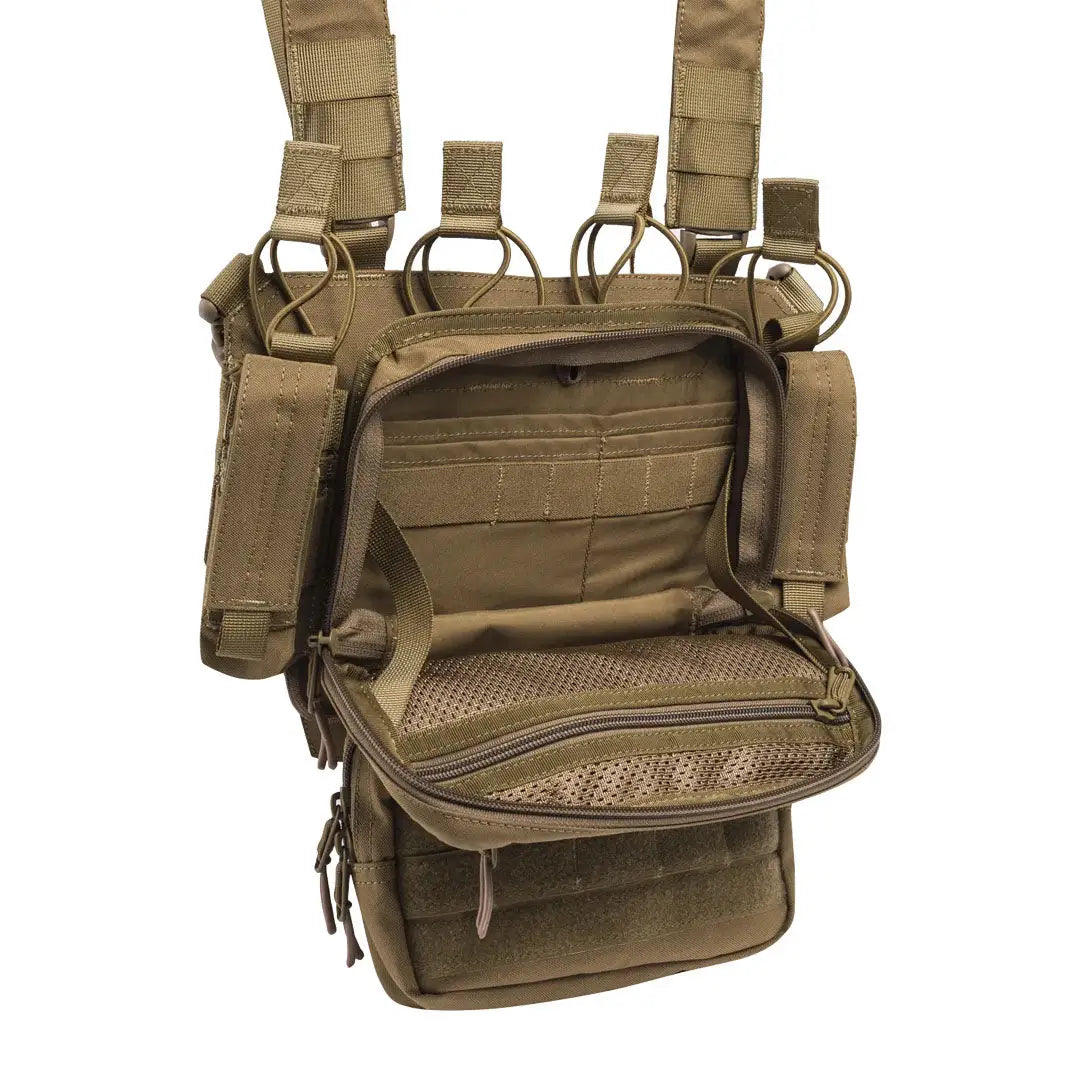 Open Beretta Tactical Chest Rig with multiple compartments and pouches for tactical chest gear