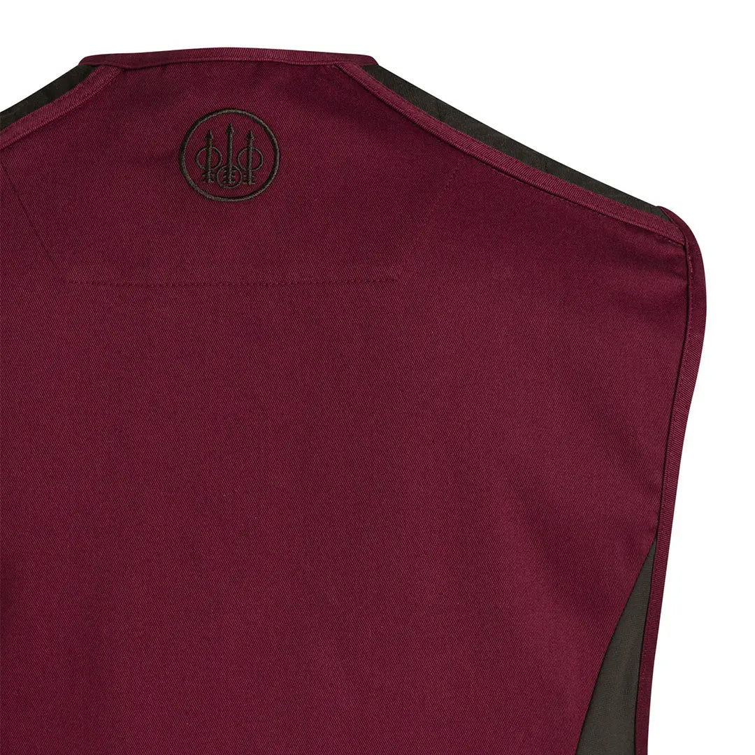 Beretta Teal Sporting EVO Vest in maroon black with embroidered logo