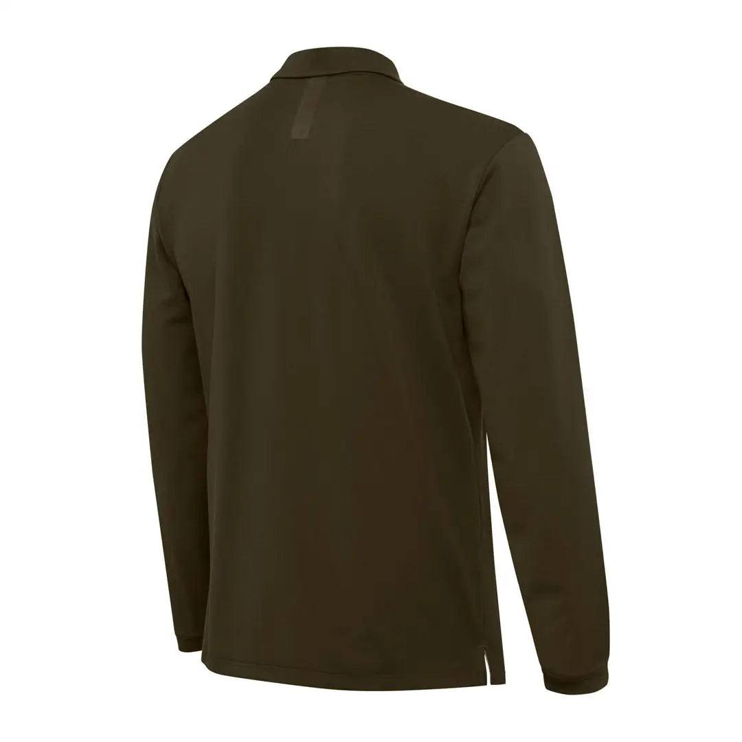 Beretta Tech Corporate olive green long sleeve polo with classic collar