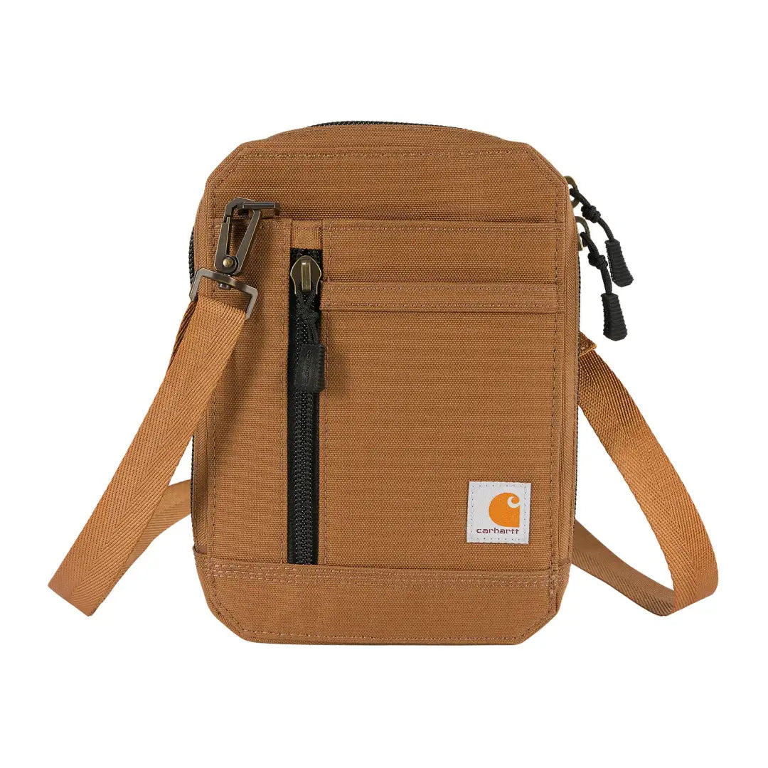 Brown Carhartt crossbody wallet perfect for country clothing and hunting trips