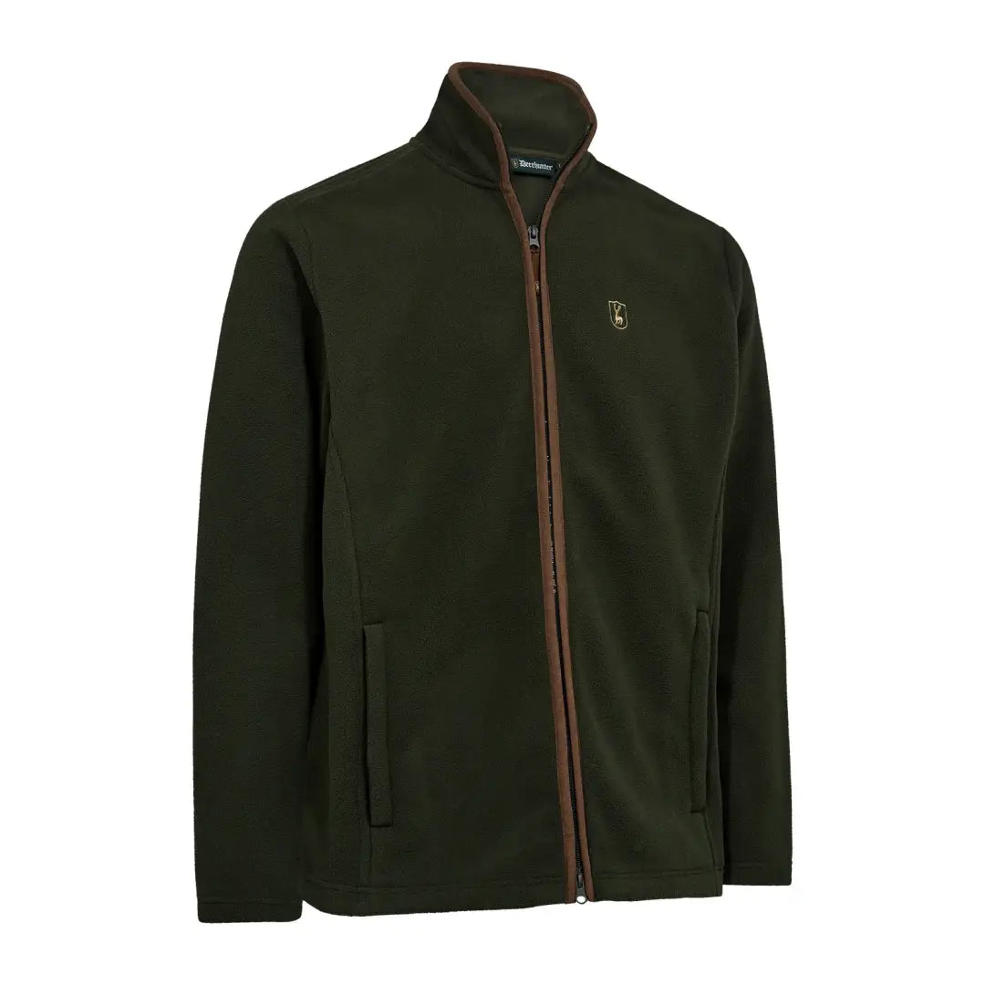 Dark green Deerhunter Cumbria fleece jacket for cozy outdoor wear