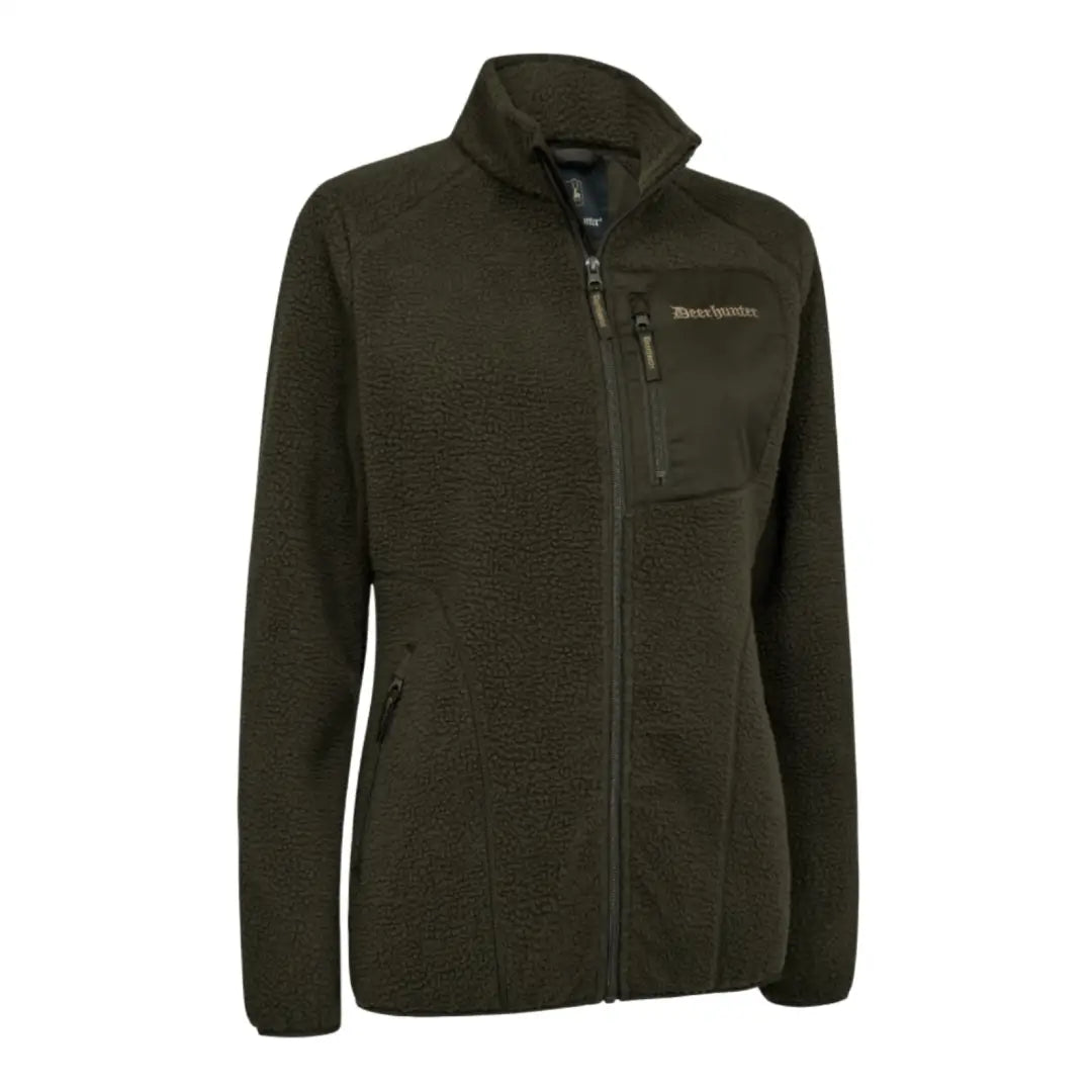 Olive green fleece jacket from Deerhunter Lady Atlas for country clothing and outdoor hunting