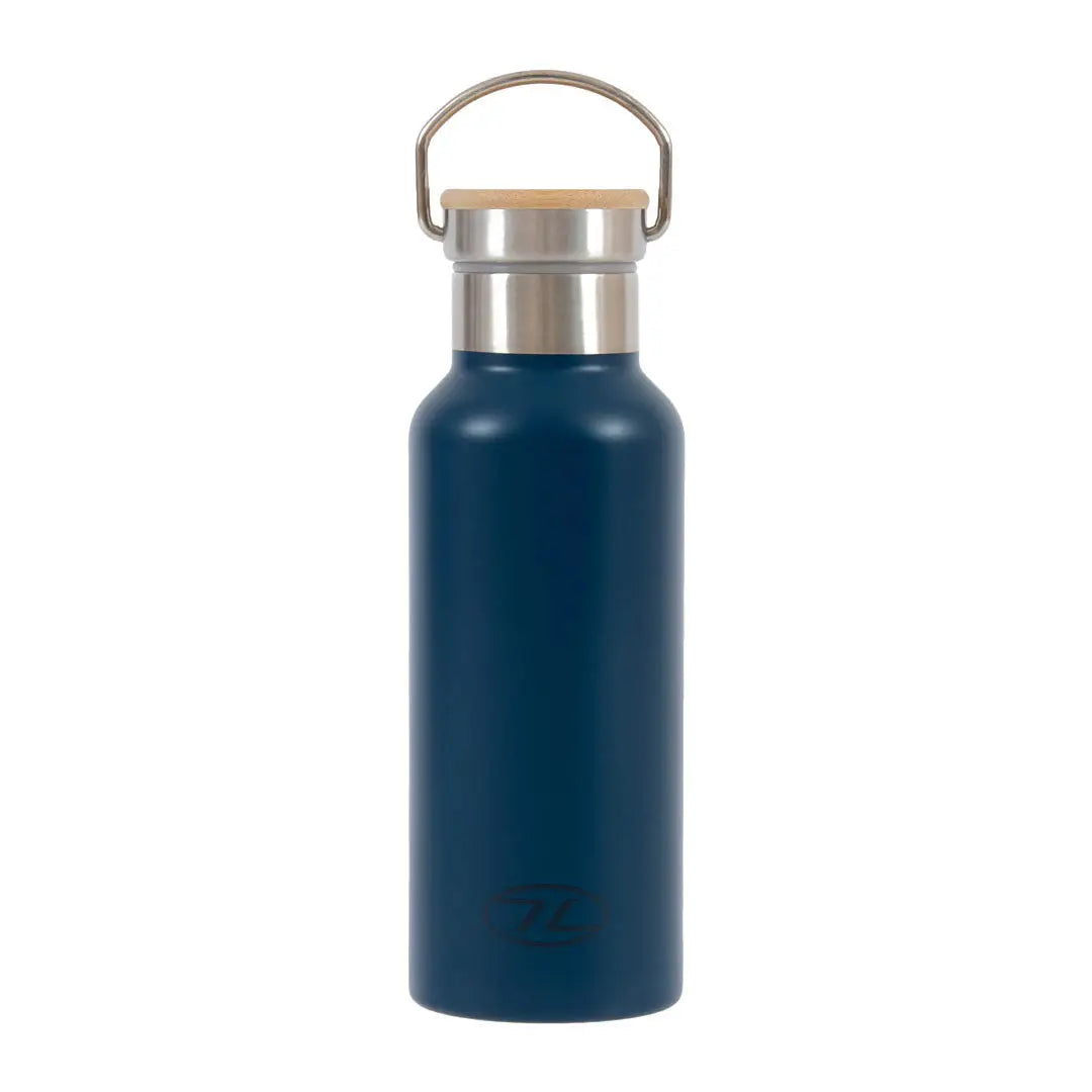 Blue Highlander Campsite Insulated Bottle with handle for drinks hot or cold