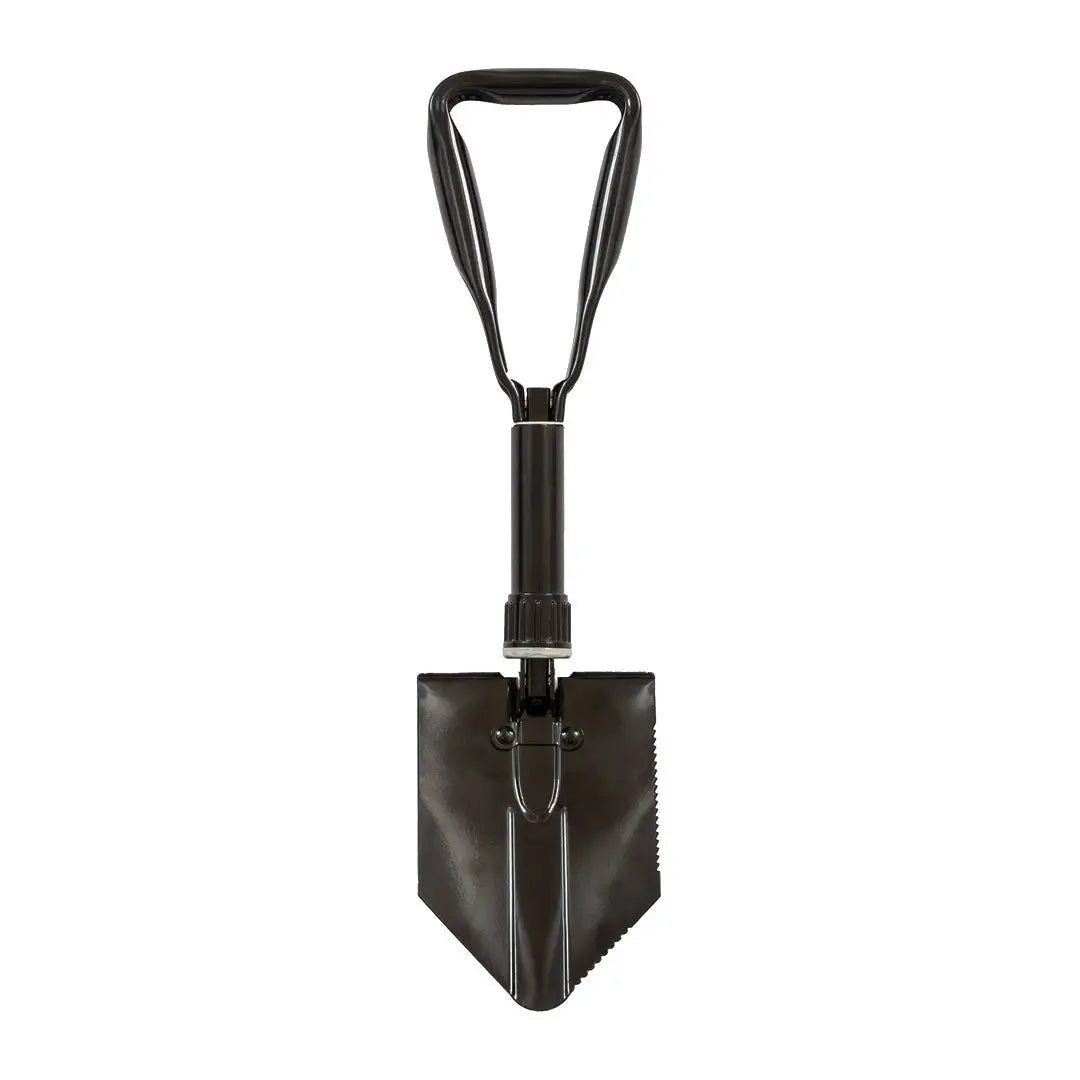Folding black shovel from Highlander Double Folding Shovel for easy camping gear