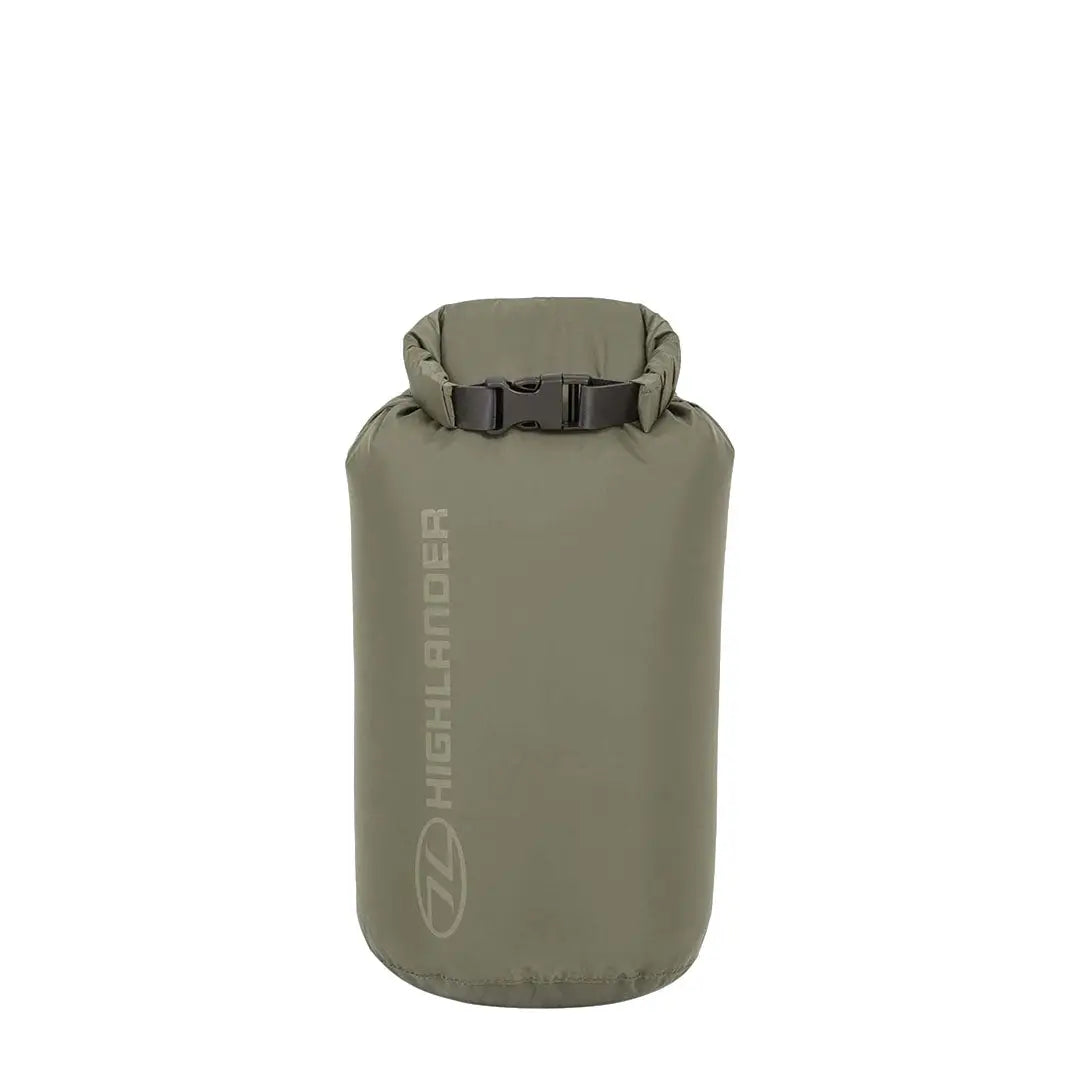 Olive-green Highlander Lightweight Waterproof Dry Bag V2 with fully taped seams