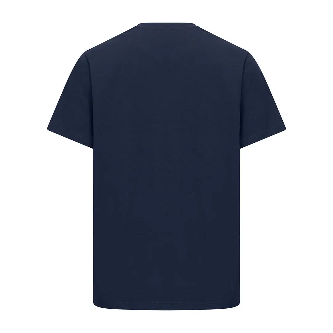 Navy blue Hoggs of Fife Canonbie Printed T-Shirt showcasing casual style and comfort