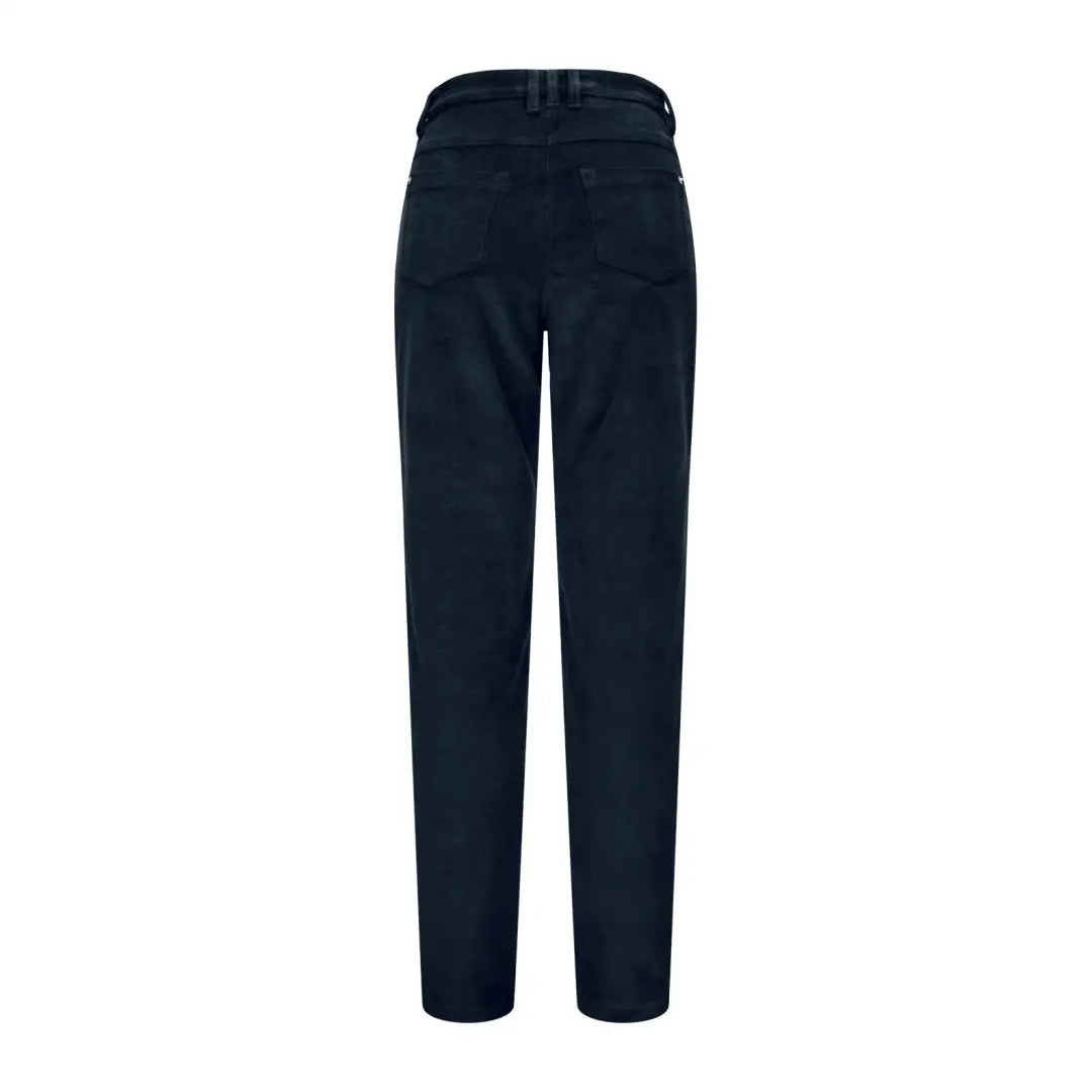 Dark blue straight leg pants from Fife’s Ladies Ceres Stretch Cord Jeans collection