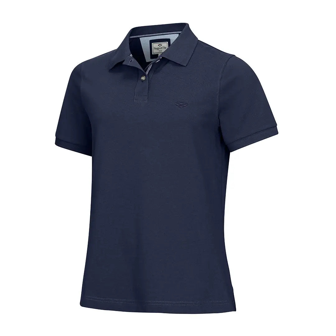 Navy blue polo shirt from Hoggs of Fife Cora Ladies Pique collection