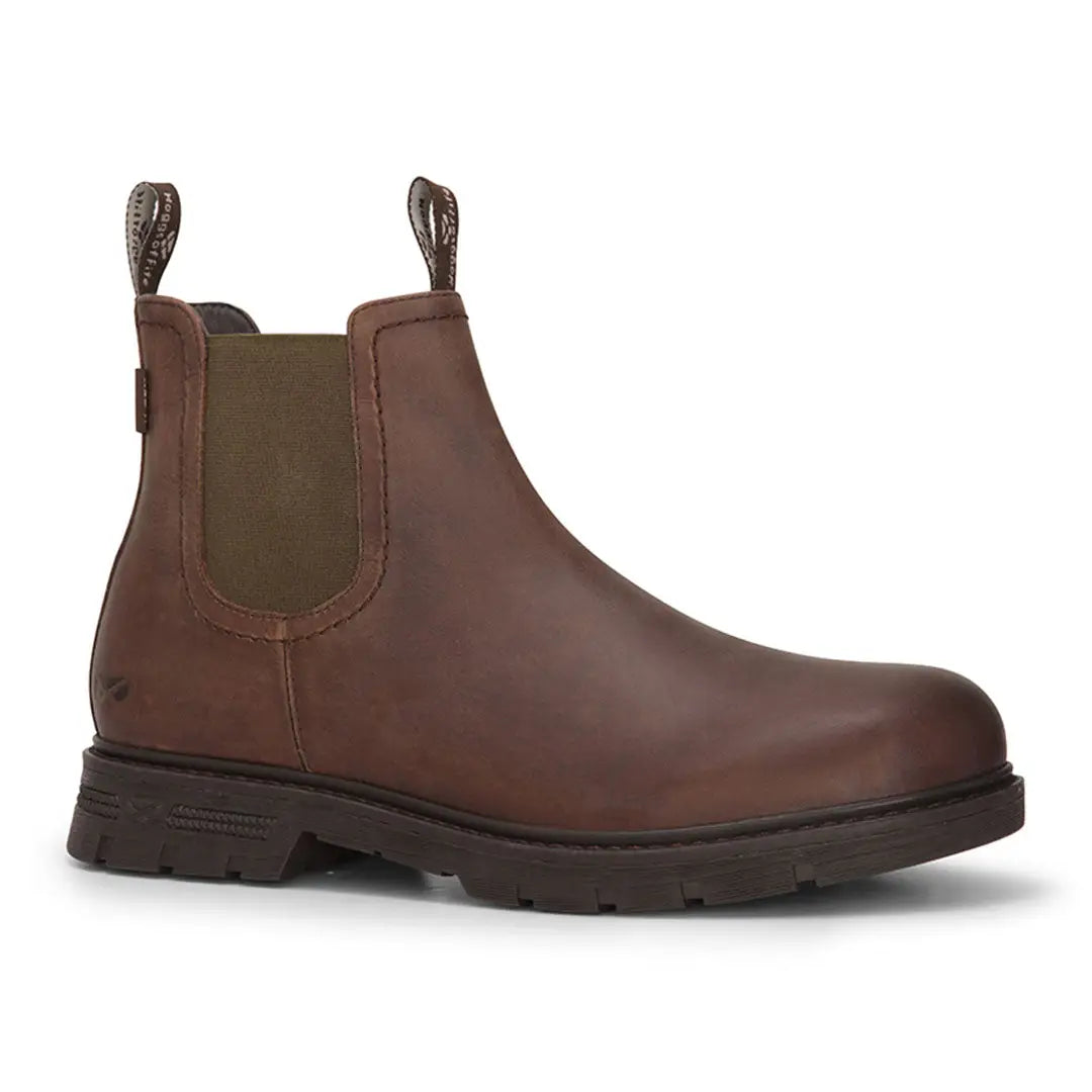 Hoggs Of Fife Ladies Jodhpur Dealer Boot In Brown - Full Grain Leather Chelsea Boot With Brogue Detail - View #9