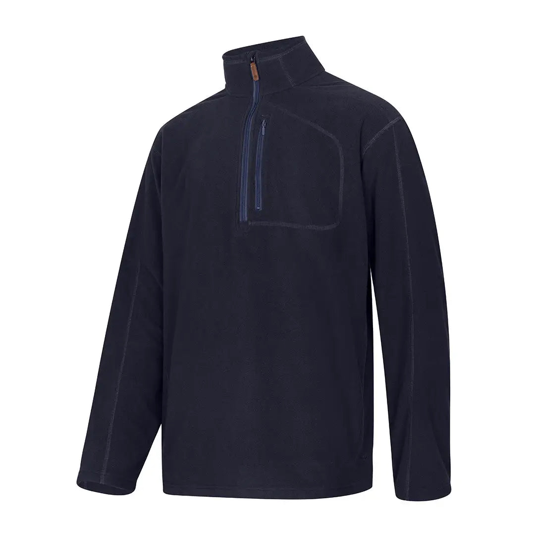 Navy blue fleece pullover from Hoggs of Fife Islander Techpro 1/4 Zip Shirt