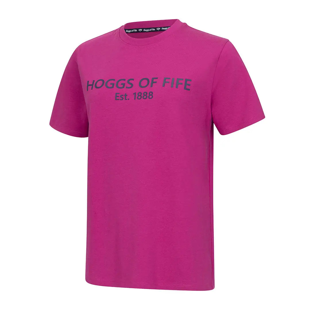 Magenta Stella Printed T-Shirt from Hoggs of Fife, perfect for country clothing lovers