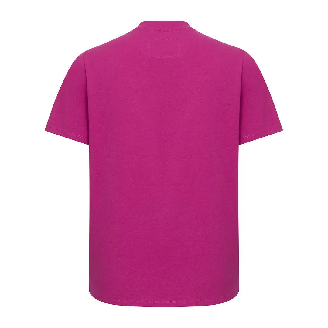 Magenta short-sleeved Hoggs of Fife Stella Printed T-Shirt for stylish country clothing