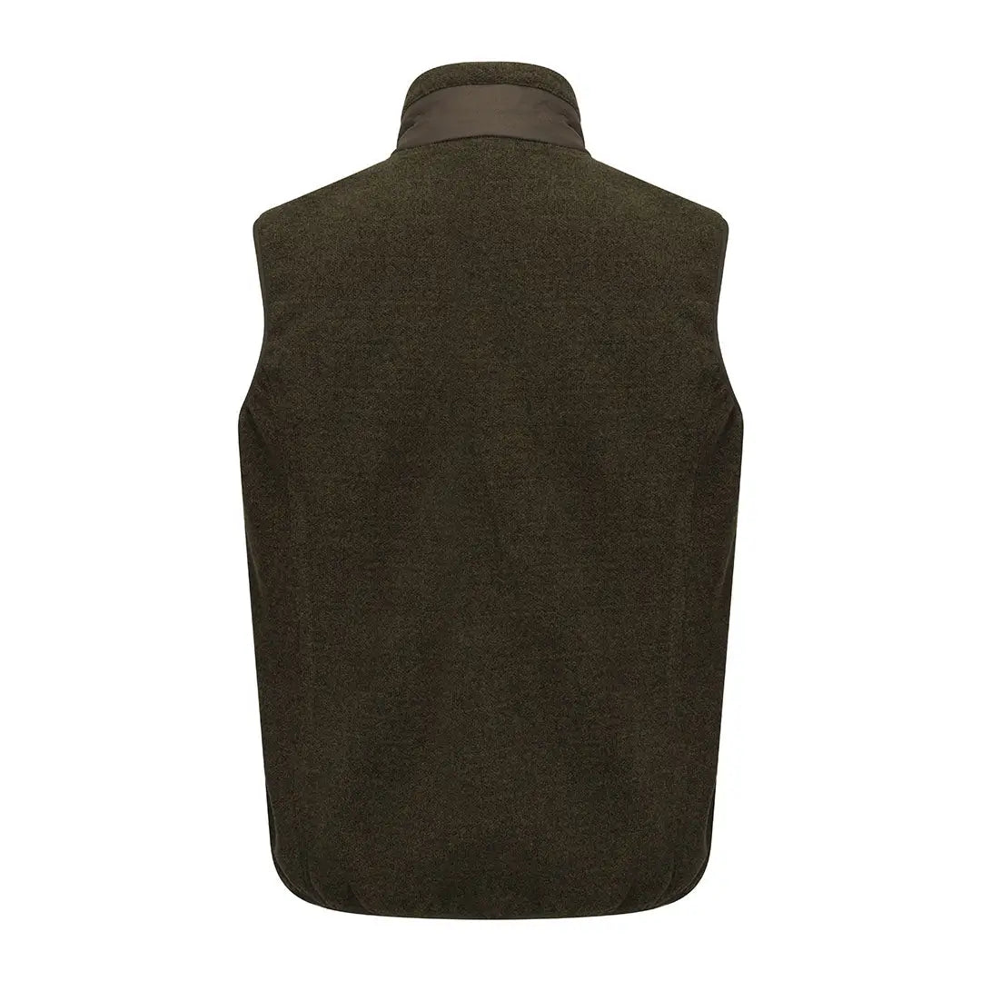 Olive green fleece vest from the Fife Melville Hybrid Gilet collection