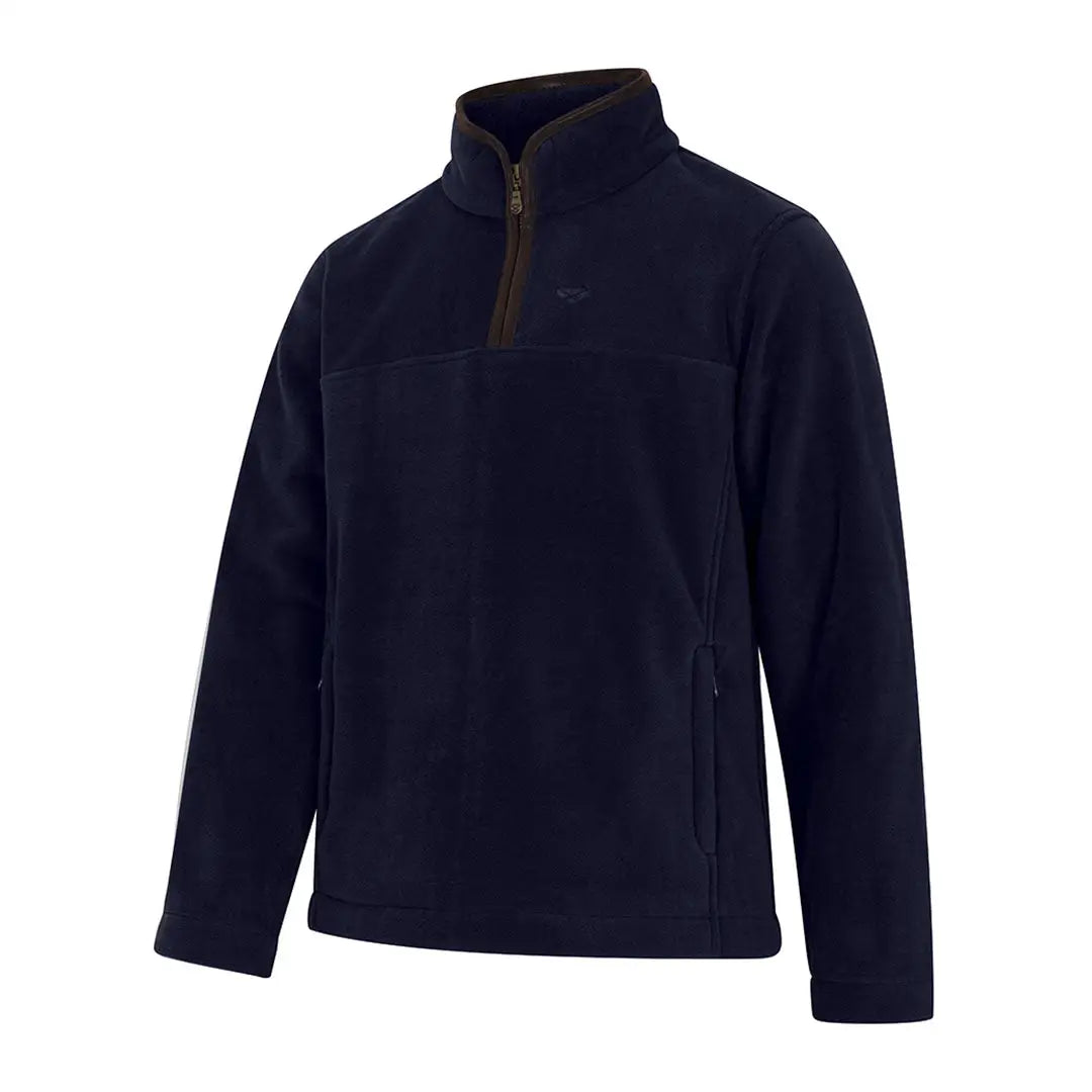Navy blue Hoggs of Fife Stenton 1/4 zip fleece for daily life