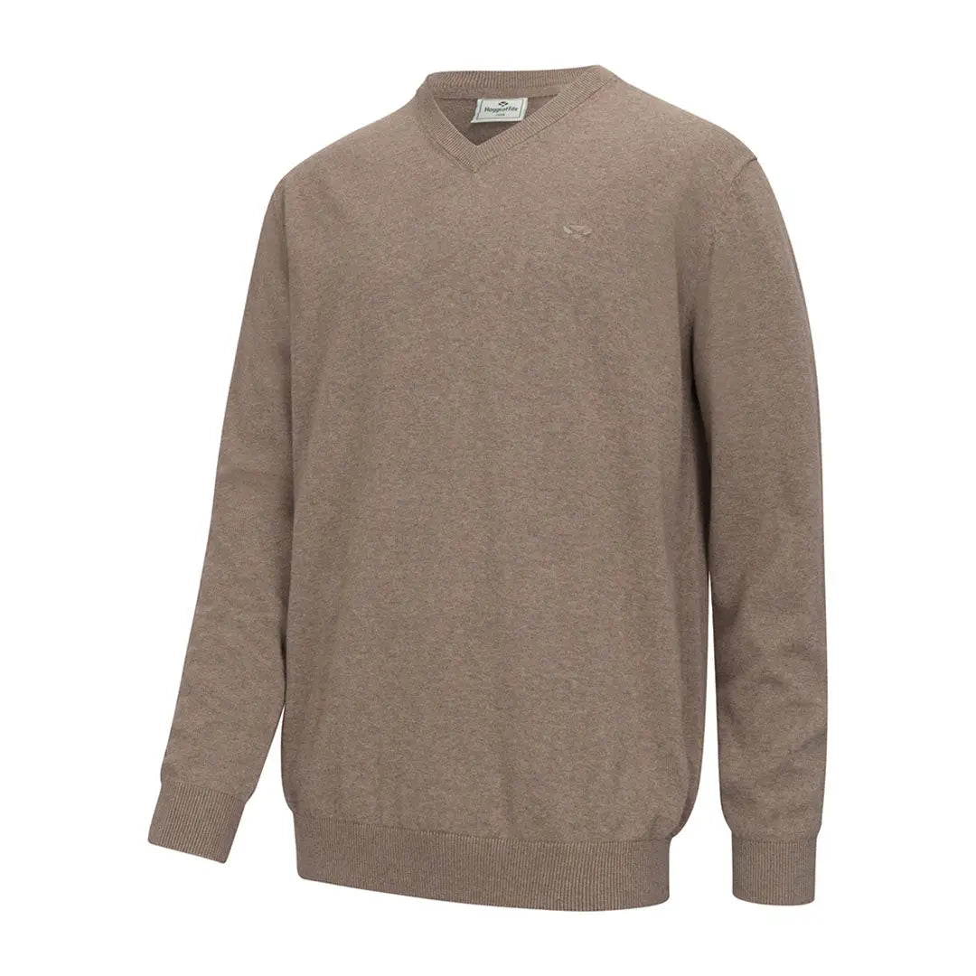 Men’s brown Stirling cotton pullover from Hoggs of Fife Stirling II Pullover showcasing popular characteristics