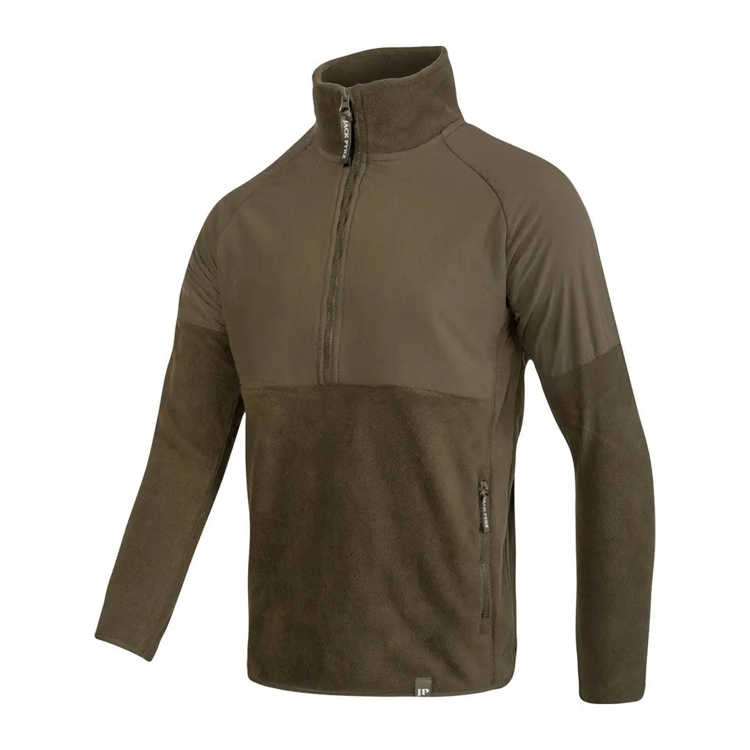Men’s Jack Pyke Bleasdale half-zip fleece top with high collar and long sleeves