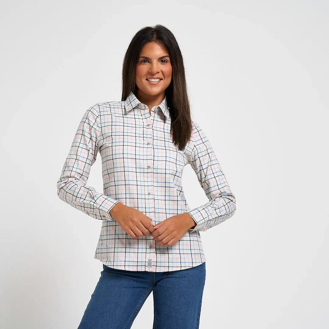 Jack Pyke Ladies Countryman long sleeved shirt in pastel plaid