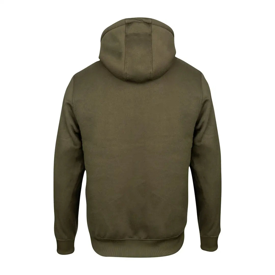 Olive green Jack Pyke Yakka Hoodie with ribbed cuffs and hem for casual style