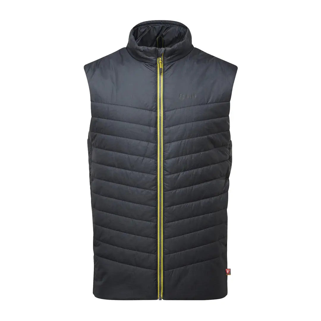 Men’s black puffer vest with yellow zipper from Keela for country clothing and hunting outdoors
