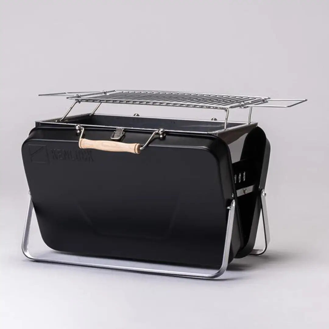 Portable black charcoal grill from Kenluck Party Grill for your outdoor BBQ fun