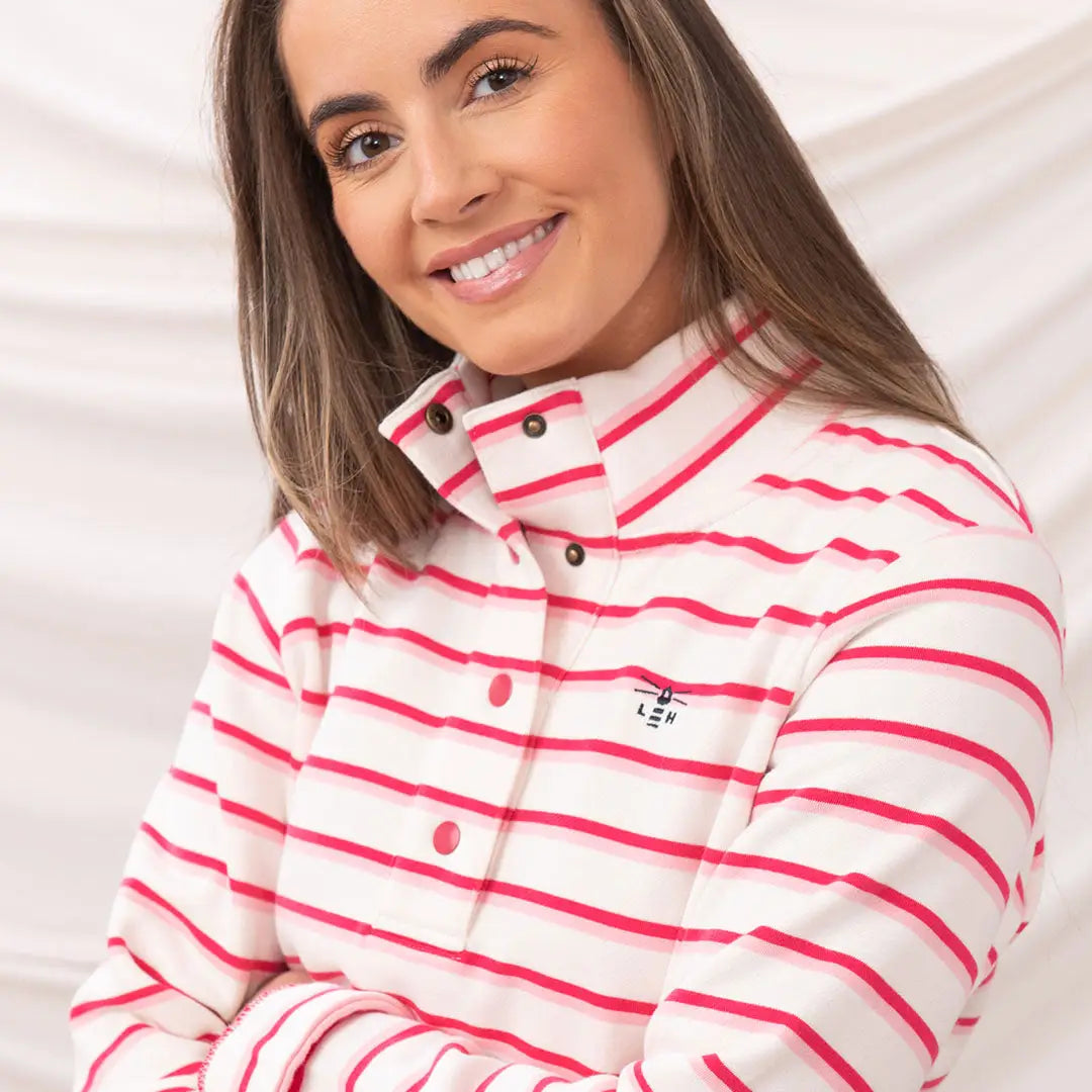 Lighthouse Ladies Haven II Jersey striped button-up shirt perfect for casual style