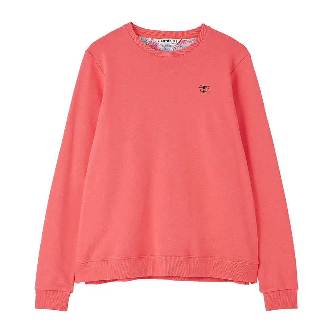 Coral crewneck sweatshirt from Lighthouse Ladies Seaside Jersey collection