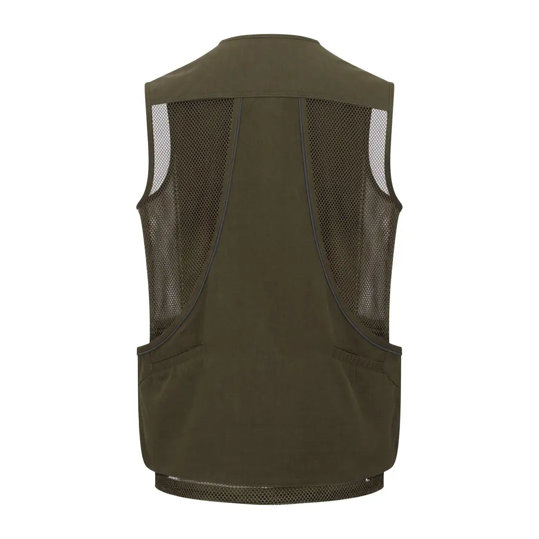 Olive green New Forest Dog Training Vest II with mesh panels and pockets