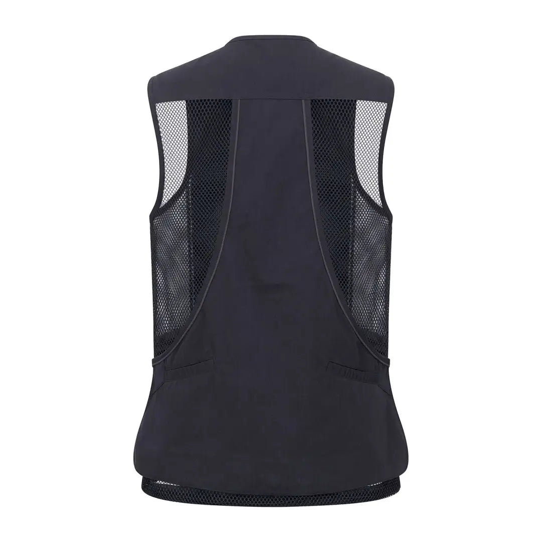 Black mesh-backed New Forest dog training vest with pockets for sessions