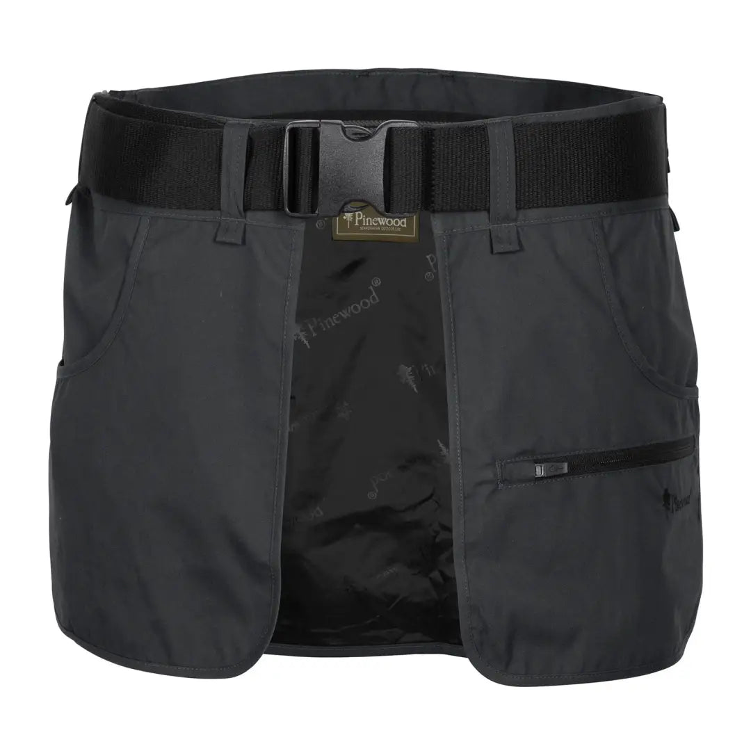 Dark gray shooting apron from Pinewood Dog Sports Waistbelt for dog sports and hunting trips