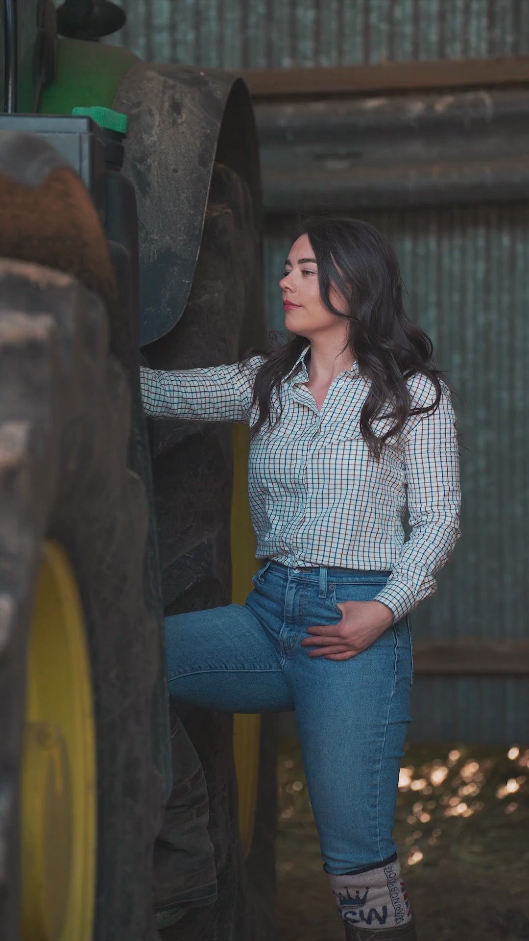 Load video: New Forest Ladies Premium Tattersall Shirt