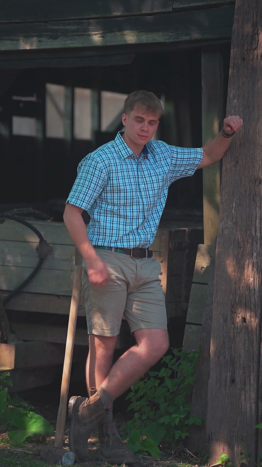 Load video: New Forest Premium 100% Cotton Short Sleeve Shirt