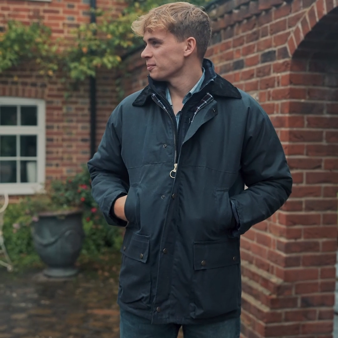 Load video: New Forest Padded Wax Jacket