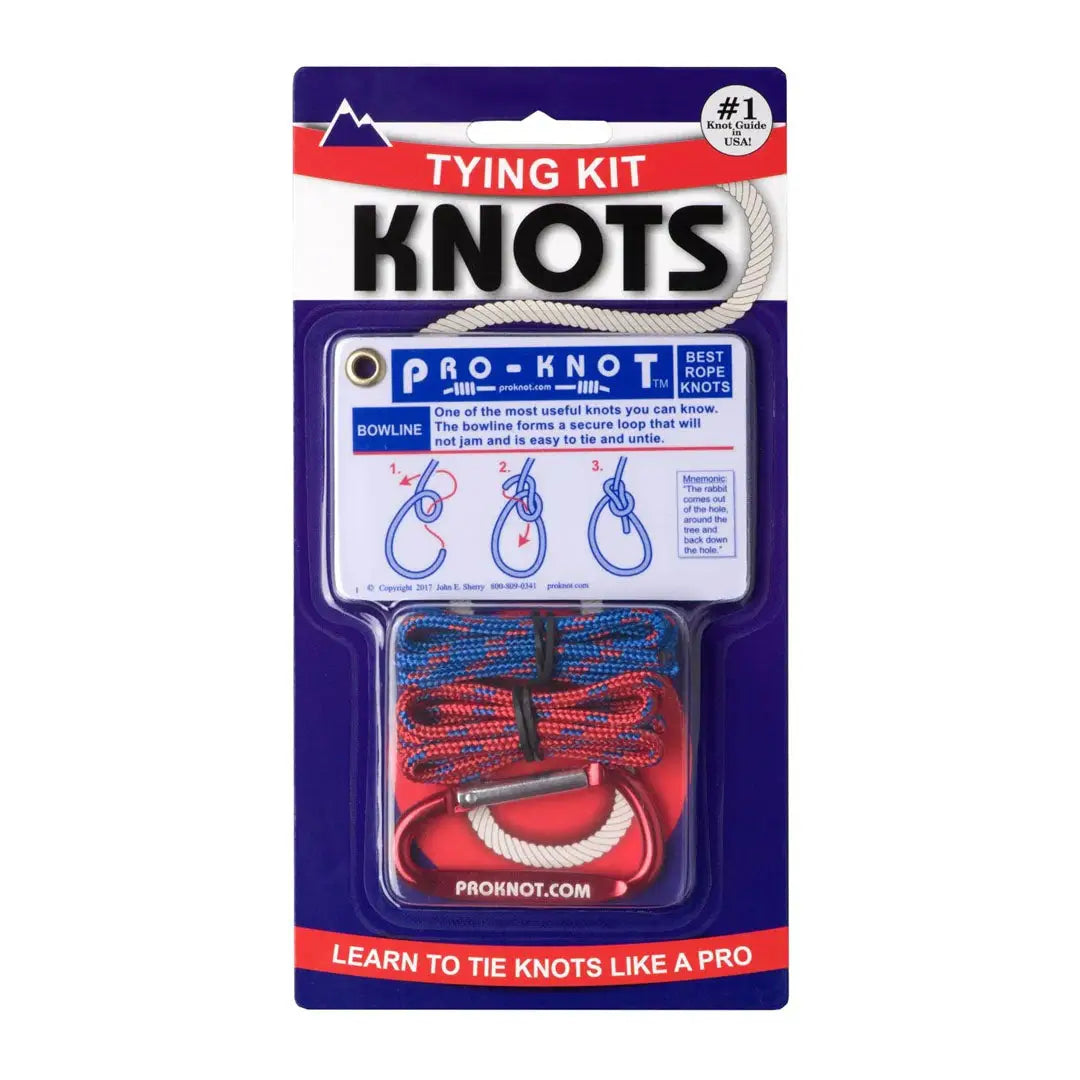 Pro Knot Tying Kit with ropes and carabiner for easy knot tying practice