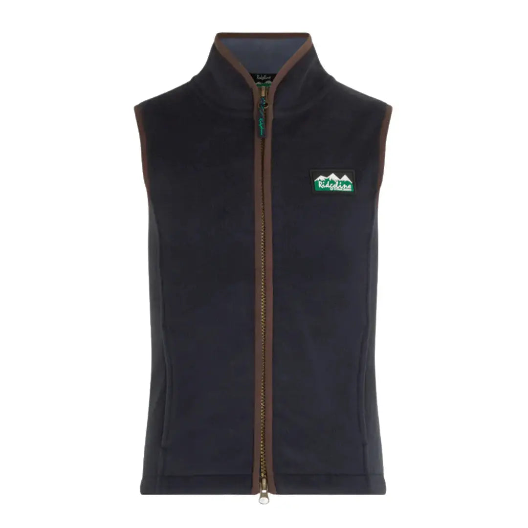 Navy blue fleece vest for kids, Ridgeline Kids Kodiak Cub Gilet, perfect for cold days