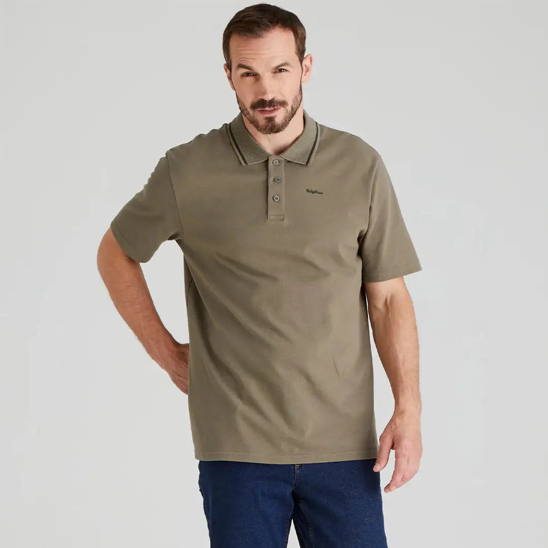 Olive green Ridgeline Kilworth Polo top for a stylish Kilworth polo look