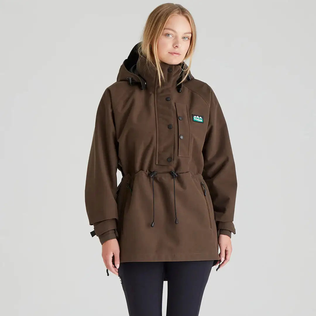 Brown hooded anorak from Ridgeline Womens Monsoon Classic Smock for rainy days