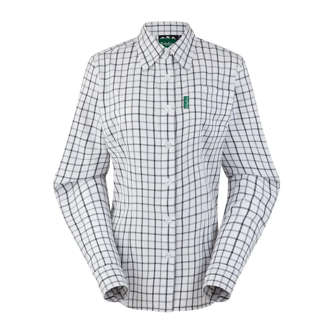 Stylish White and Black Checkered Button-Down Ridgeline Womens Sedgebrook Shirt
