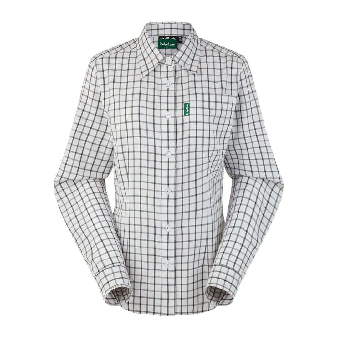 White and gray checkered Ridgeline Womens Sedgebrook shirt for stylish casual wear
