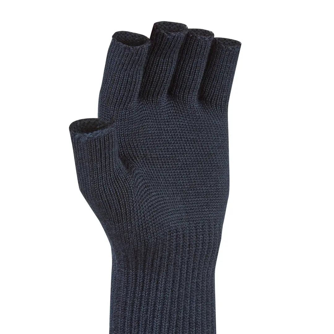 Dark blue fingerless knit glove from Sealskinz for country clothing and outdoor hunting