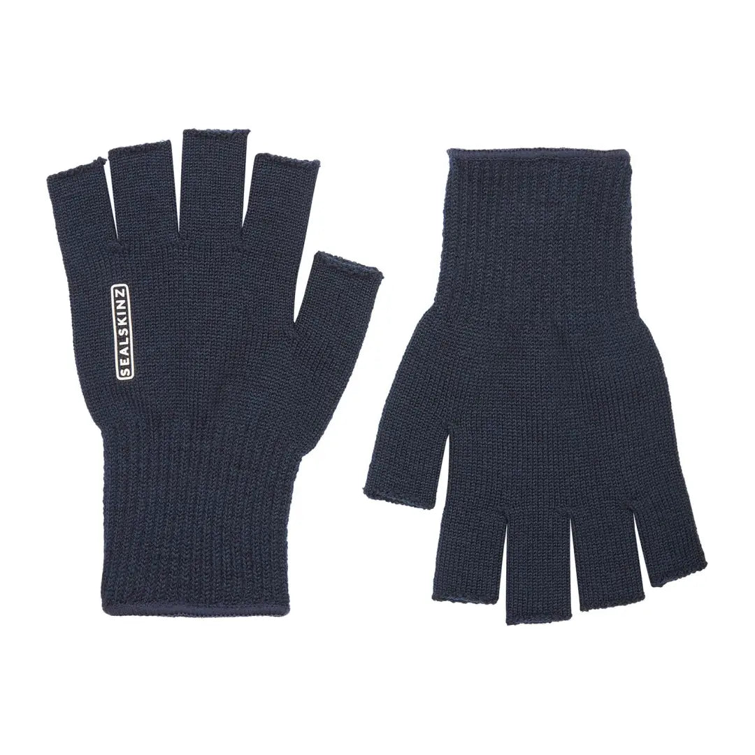 Dark blue fingerless gloves perfect for country clothing and outdoors adventures