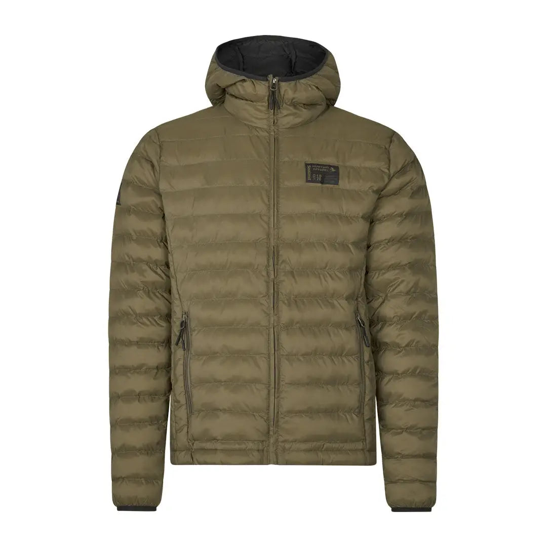 Olive green Seeland Fahrenheit jacket with synthetic insulation and YKK zippers