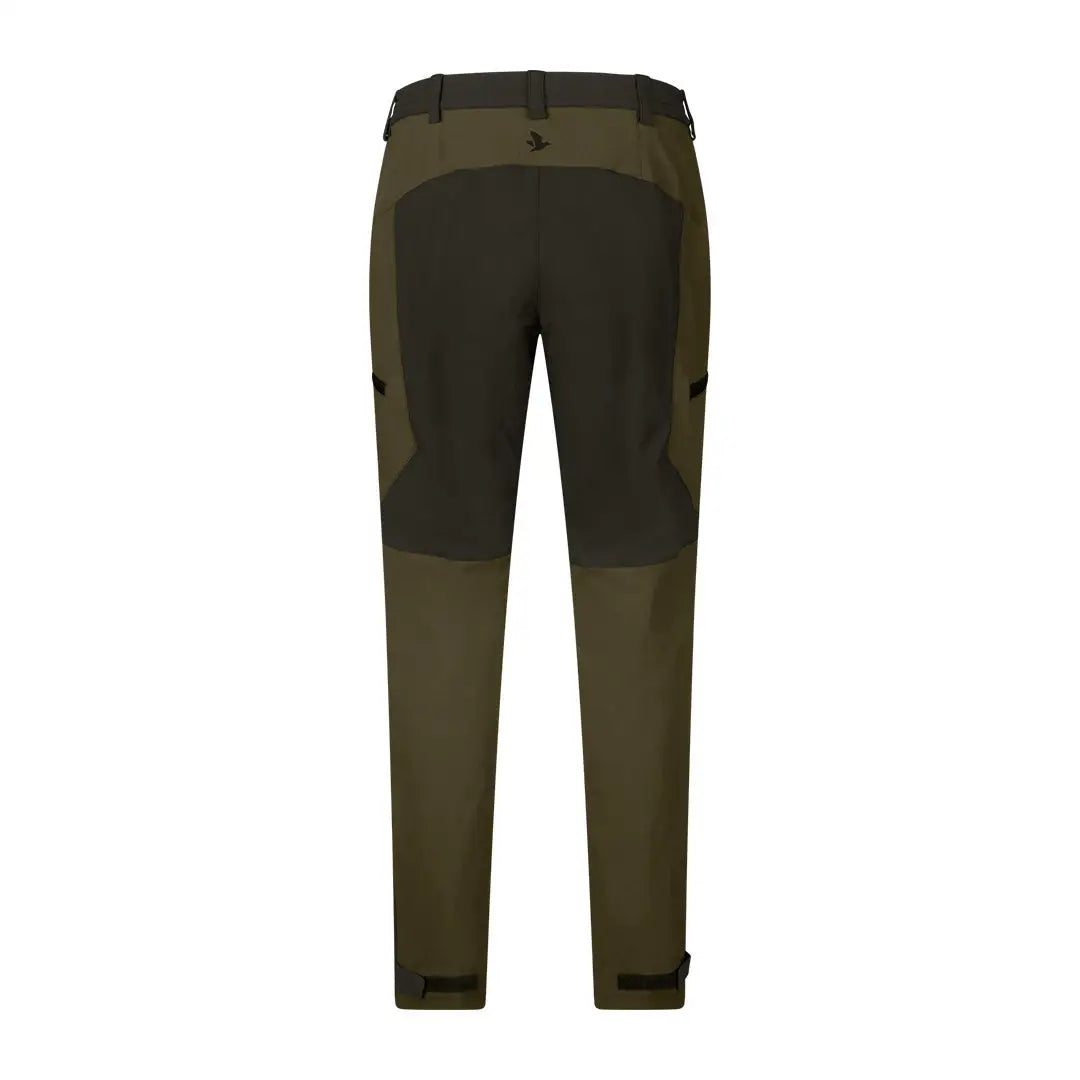Olive green and dark green Seeland Larch Stretch Womens Trousers hiking stretch trousers